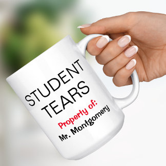 Larmes d'étudiant avec nom cadeau drôle de mug pou