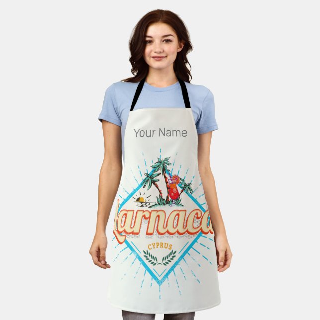 Larnaca Cyprus Retro Cocktail Vintag Sunset Schürze (Getragen)