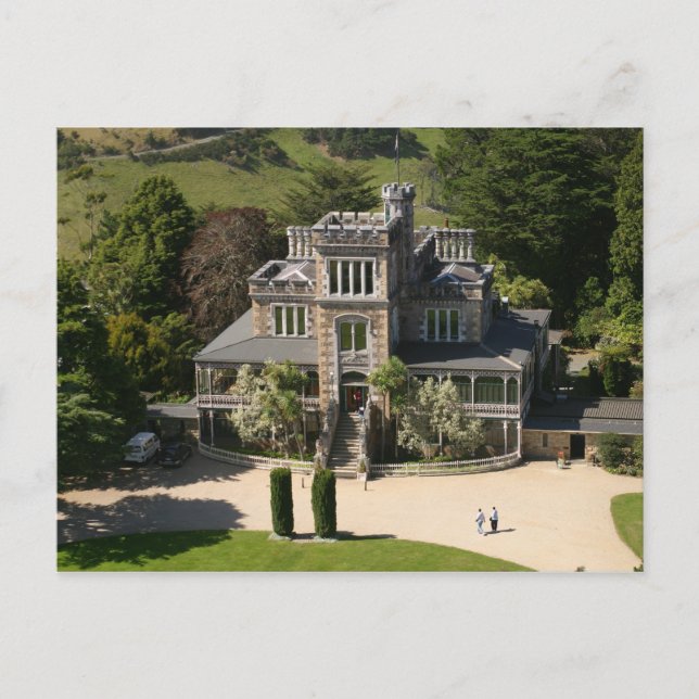 Larnach Castle, Dunedin, Neuseeland - Luft Postkarte (Vorderseite)