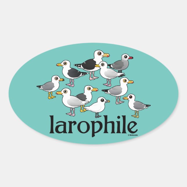 Larophil Ovaler Aufkleber (Vorderseite)
