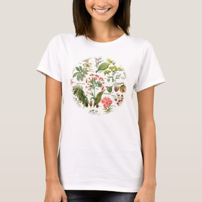 Larousse botanische Illustrationen T-Shirt (Vorderseite)