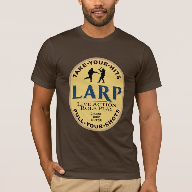 Larp Aufkleber-Shirt T-Shirt (Vorderseite)