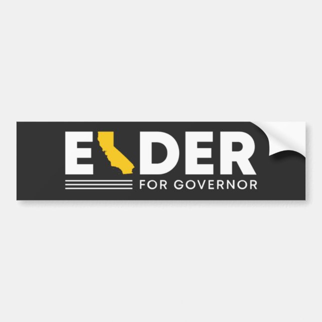 Larry Elder für den kalifornischen Gouverneur Autoaufkleber (Vorne)