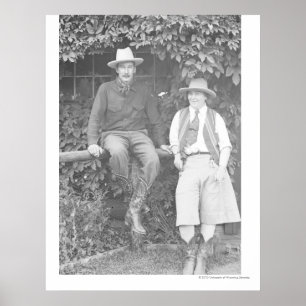 Larry Larom und eine posierende Frau. Poster