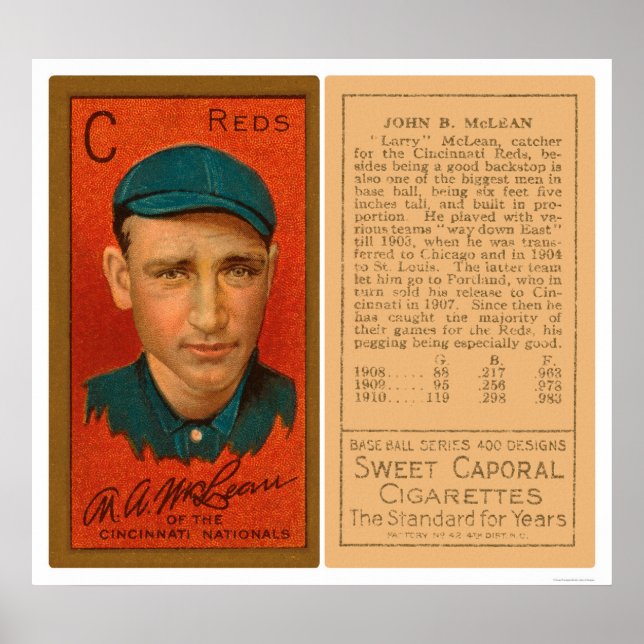 Larry McLean Reds Baseball 1911 Poster (Vorne)