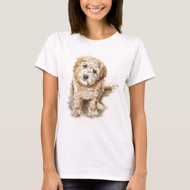 Larry the Labradoodle Welpe T-Shirt (Vorderseite)