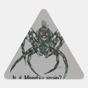Larry the Spider Ist es wieder Montag Aufkleber