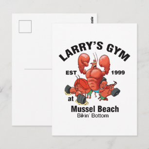 Larry's Gym am Strand von Mussel Postkarte