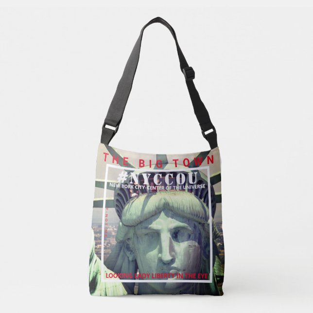 LARRYSTOTES LADY LIBERTY TRAGETASCHEN MIT LANGEN TRÄGERN (Vorderseite)