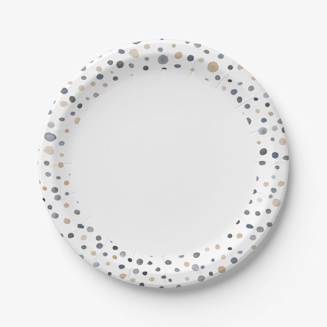 Lars Confetti Aquarelltöne Papiertafel Pappteller (Vorderseite)