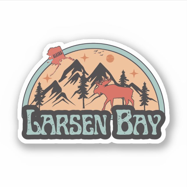 Larsen Bay, Alaska Sticker (Vorderseite)