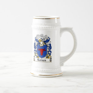 Larsen-Familienwappen Bierglas