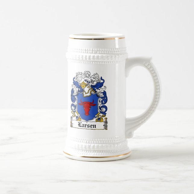 Larsen-Familienwappen Bierglas (Rechts)