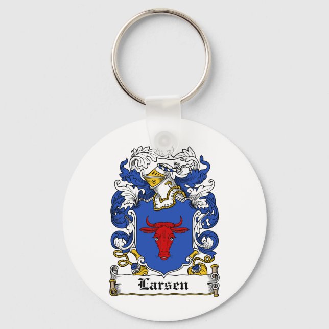 Larsen Familienwappen Schlüsselanhänger (Vorderseite)