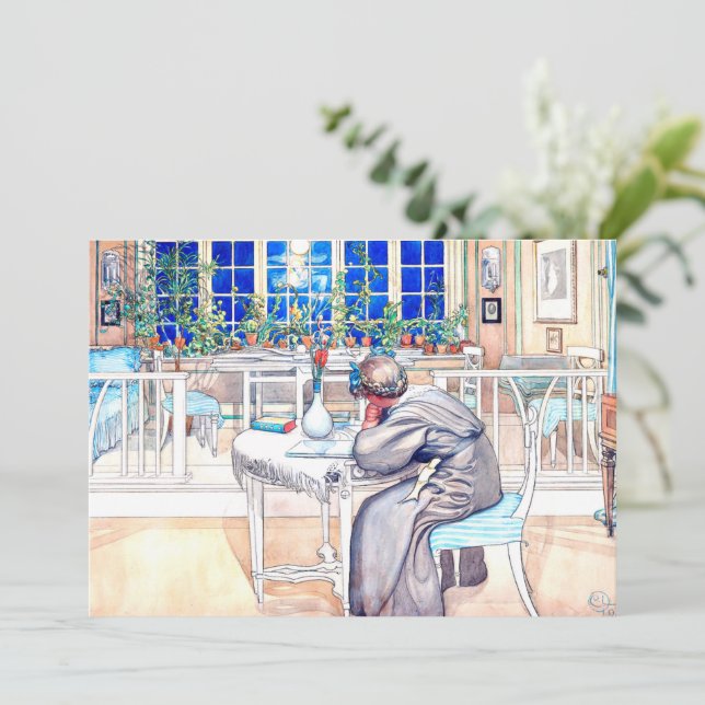 Larsson - Am Abend der Reise nach England Karte (Stehend Vorderseite)