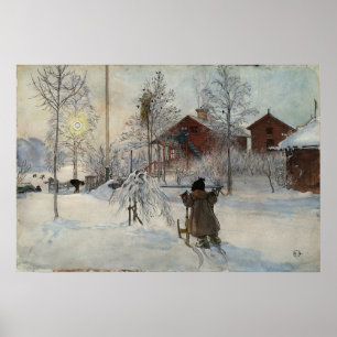 Larsson - Der Garten und das Waschhaus (von einer  Poster