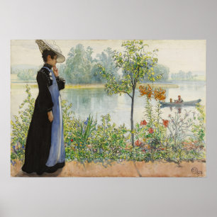 Larsson - Karin am Strand Poster