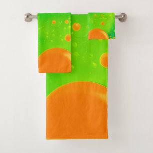 L'art Abstrait de la bulle orange et verte