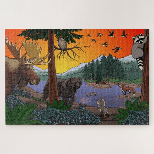 L'art canadien de la faune de Kid's Puzzles (Horizontal)