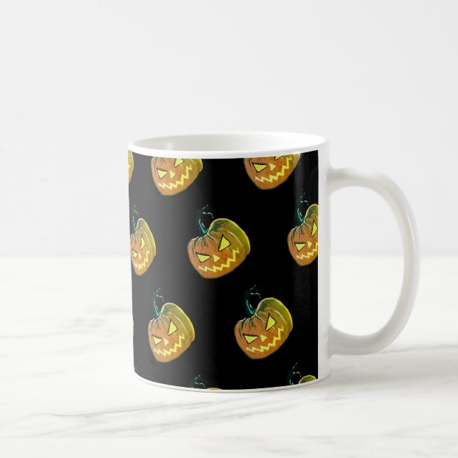 L'art citrouille d'Halloween Mug (Droite)