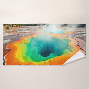 L'art coloré des sources chaudes de la nature