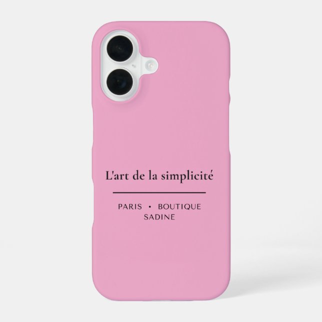 L'art de la Simplicité Blush Hülle für iPhone 16 (Rückseite)