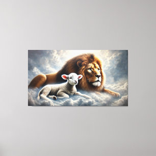 L'art de la toile de lion et d'agneau