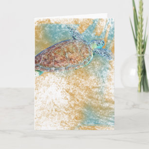 L'art de la tortue marine sur   Cartes de voeux