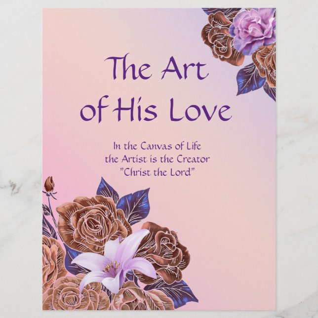 L'art de son amour papier stationnaire personnalis (Devant)