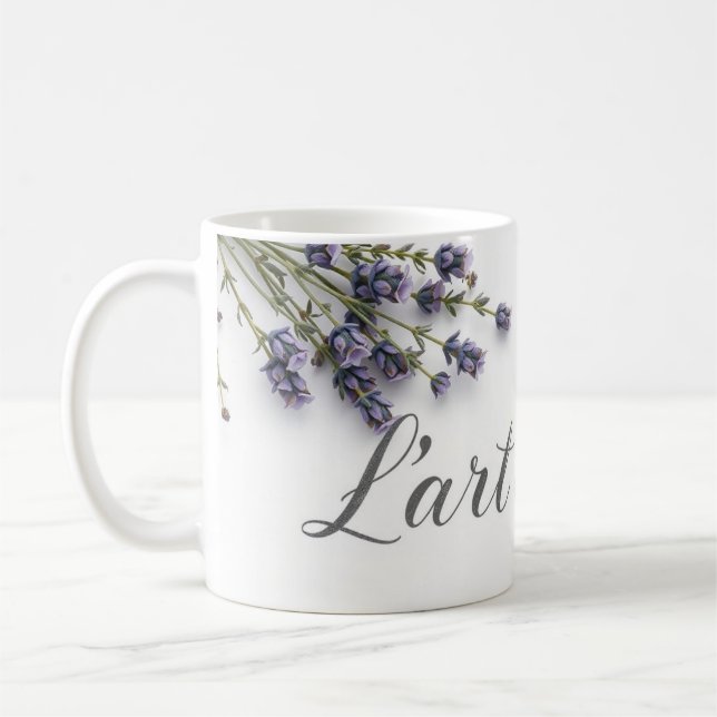 L'Art de Vivre Minimalist French Typography Kaffeetasse (Links)