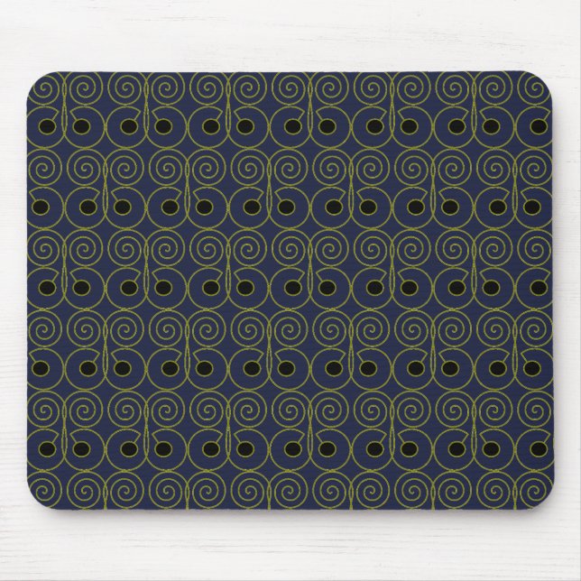 L'art déco a inspiré le tapis de souris en spirale (Devant)