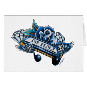 L'art d'instantané d'harmonica de bleus