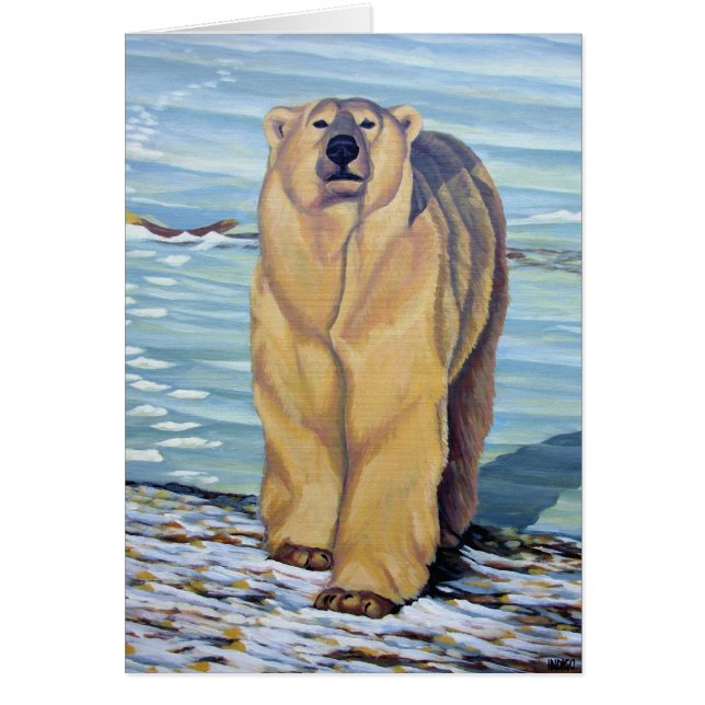 L'art d'ours blanc carde les cartes faites sur (Devant)
