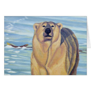 L'art d'ours blanc carde les cartes faites sur
