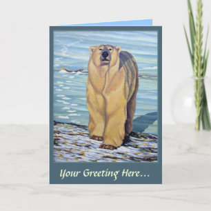 L'art d'ours blanc carde les cartes faites sur