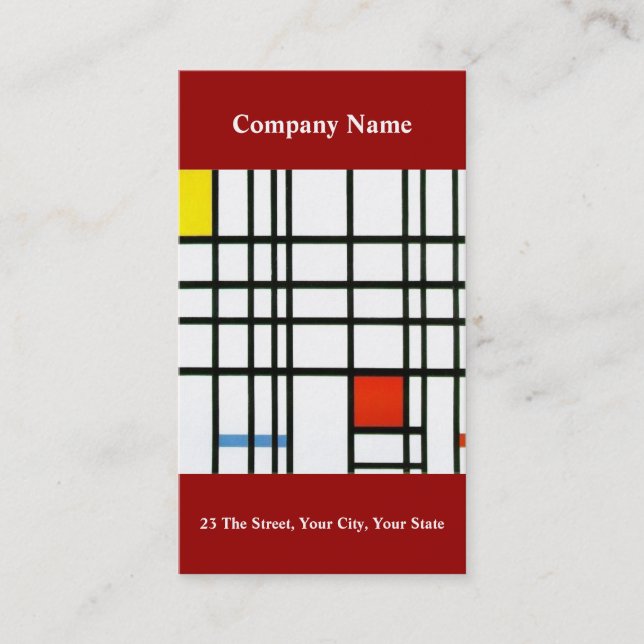 L'art moderne a inspiré le rouge de carte de (Devant)