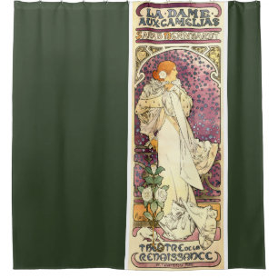 L'art Nouveau Mucha Bernhardt fleurit le rideau en