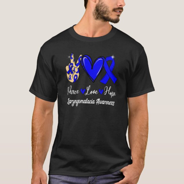 Laryngomalazie Bewusstsein Frieden Liebe Hoffnung  T-Shirt (Vorderseite)