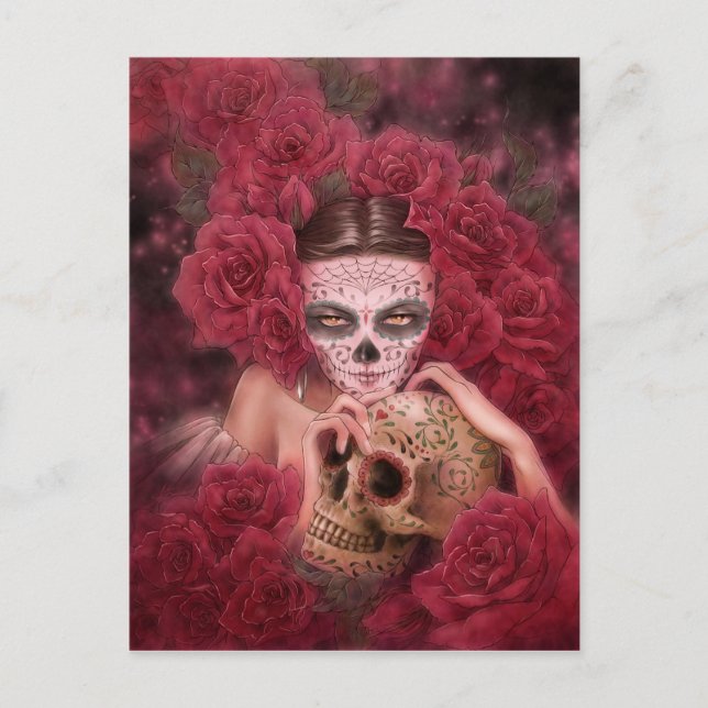 Las Calaveras Dark Fantasy Postcard Postkarte (Vorderseite)