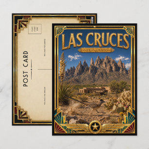 Las Cruces New Mexico Vintage Art Deco Golden Age Postkarte