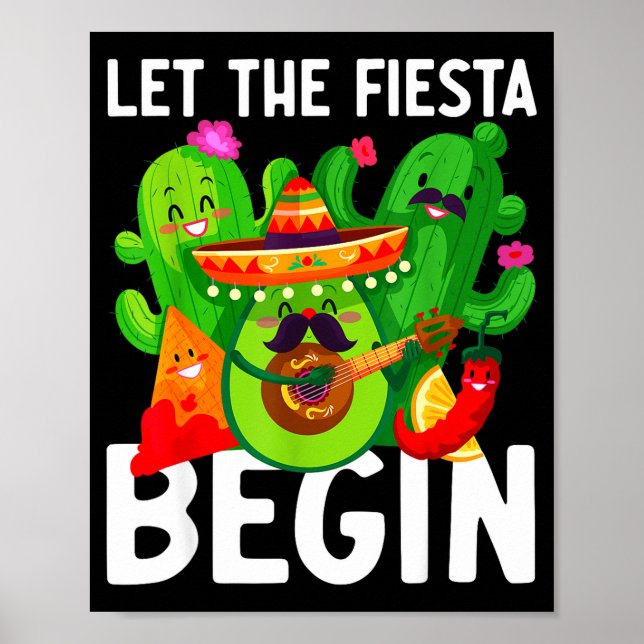 Las Fiestas können beginnen lustig cinco de mayo m Poster (Vorne)