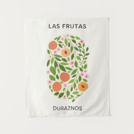 Las Frutas: Duraznos - Pfirsichmarkt Wandteppich