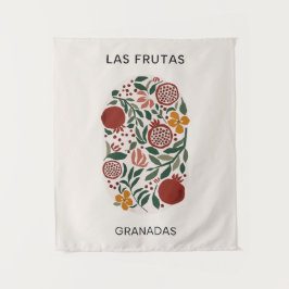 Las Frutas: Granadas - Granatapfelmarkt Wandteppich