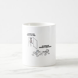 las ich deutliche Symptome einer Krankheit Kaffeetasse