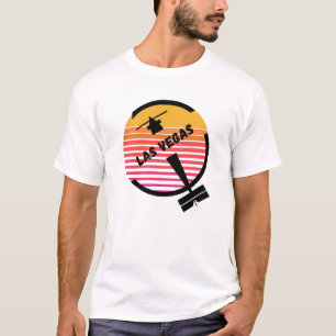 LAS Las Vegas Flughafen, Nevada - Retro Flugzeug T-Shirt