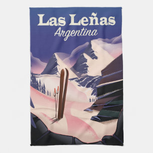 Las Leñas Argentinien Skireisen drucken Geschirrtuch