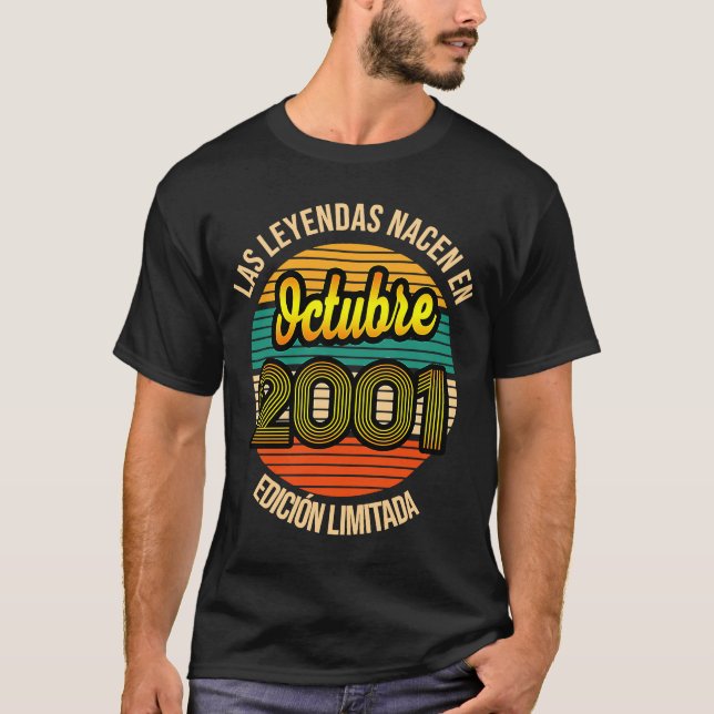 Las Leyendas nacen en Octubre 2001 20 Años Octubre T-Shirt (Vorderseite)