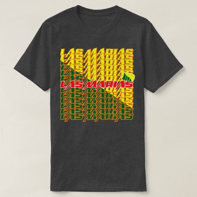 Las Marias Cascade Text 2 T-Shirt (Design vorne)
