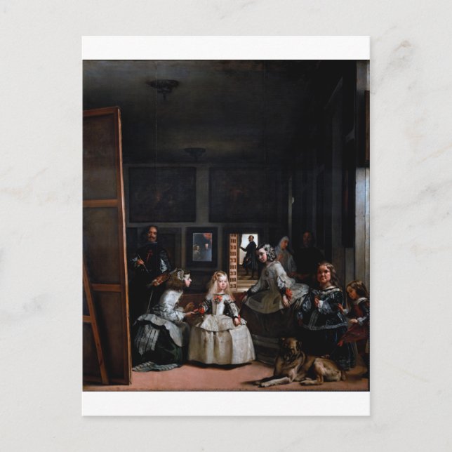 Las Meninas, Die Trauzeuginnen, Diego Velazquez Postkarte (Vorderseite)
