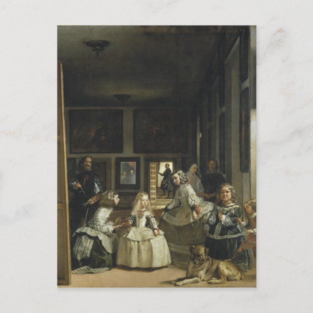 Las Meninas von Diego Velazquez Postkarte (Vorderseite)